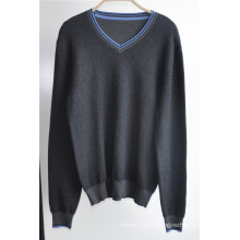 95%Cotton5%Cashmere V Neck Men Soft Sweater Jumper